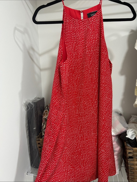 Vici Dresses & Skirts - VICI Red and White Polka Dot Mini Dress